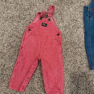 OshKosh B'gosh Red Striped Overalls